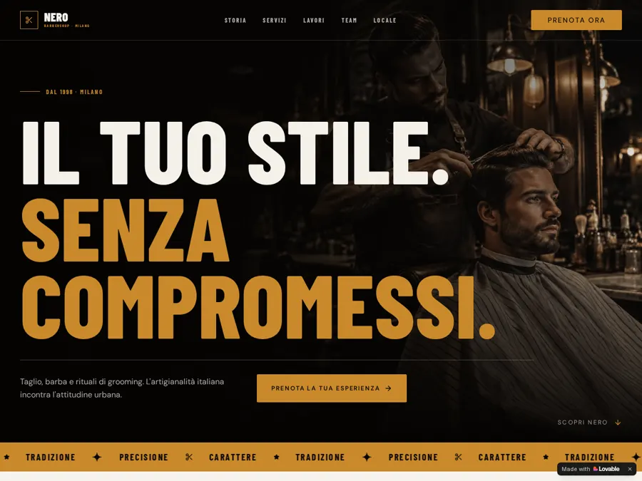 Bozza sito Barber shop