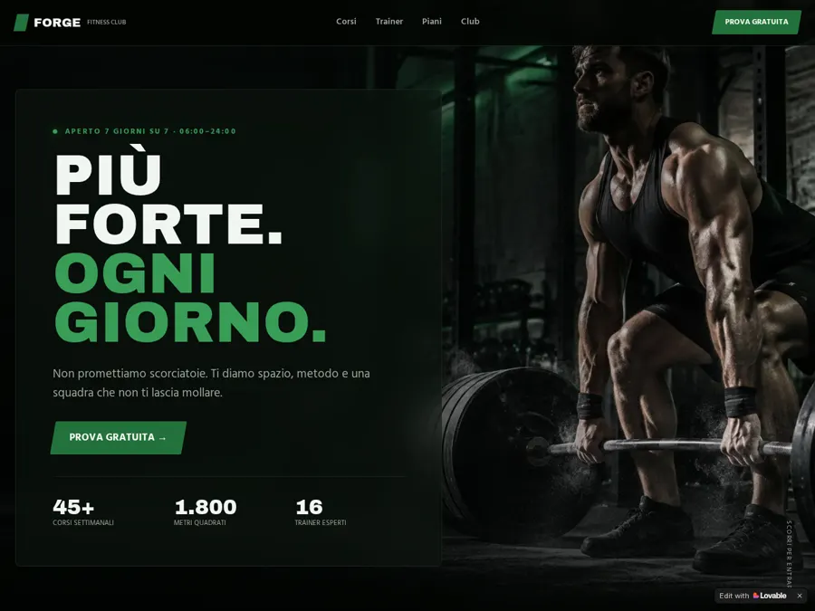 Bozza sito Palestra